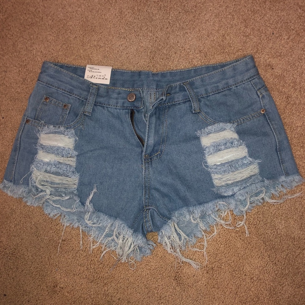 Light Blue Denim Jean Shorts